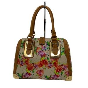Aldo Floral and Snake Embossed Trim Hand Bag